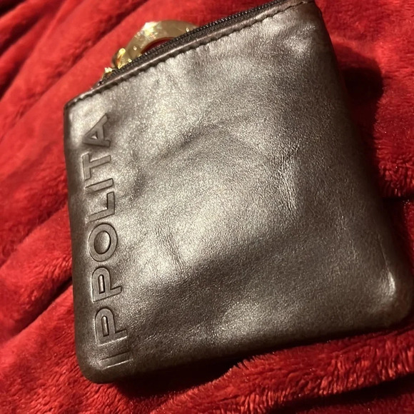 Ippolita brown leather card holder key ring - Picture 9 of 12